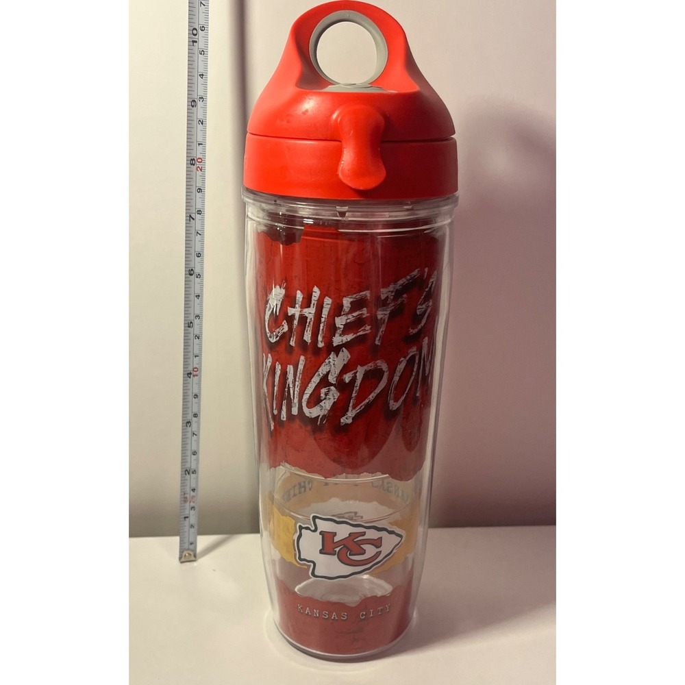 Tervis Kansas City Chiefs NFL Tumbler Red Clear Yellow Football - Picture 9 of 9